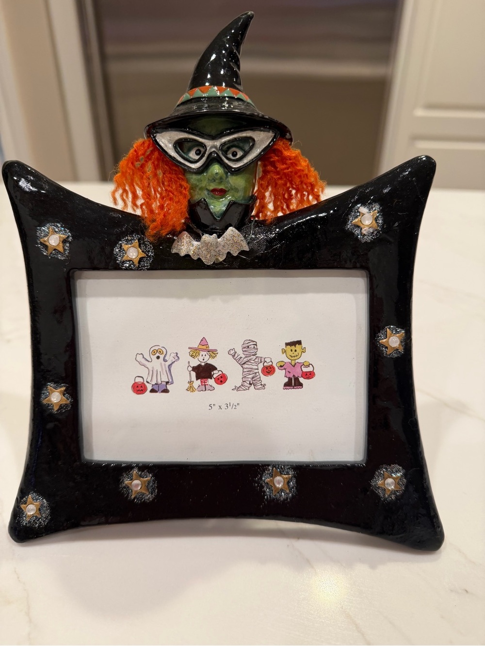 Vintage Halloween Witch Photo Frame 5 x 3.5 3D